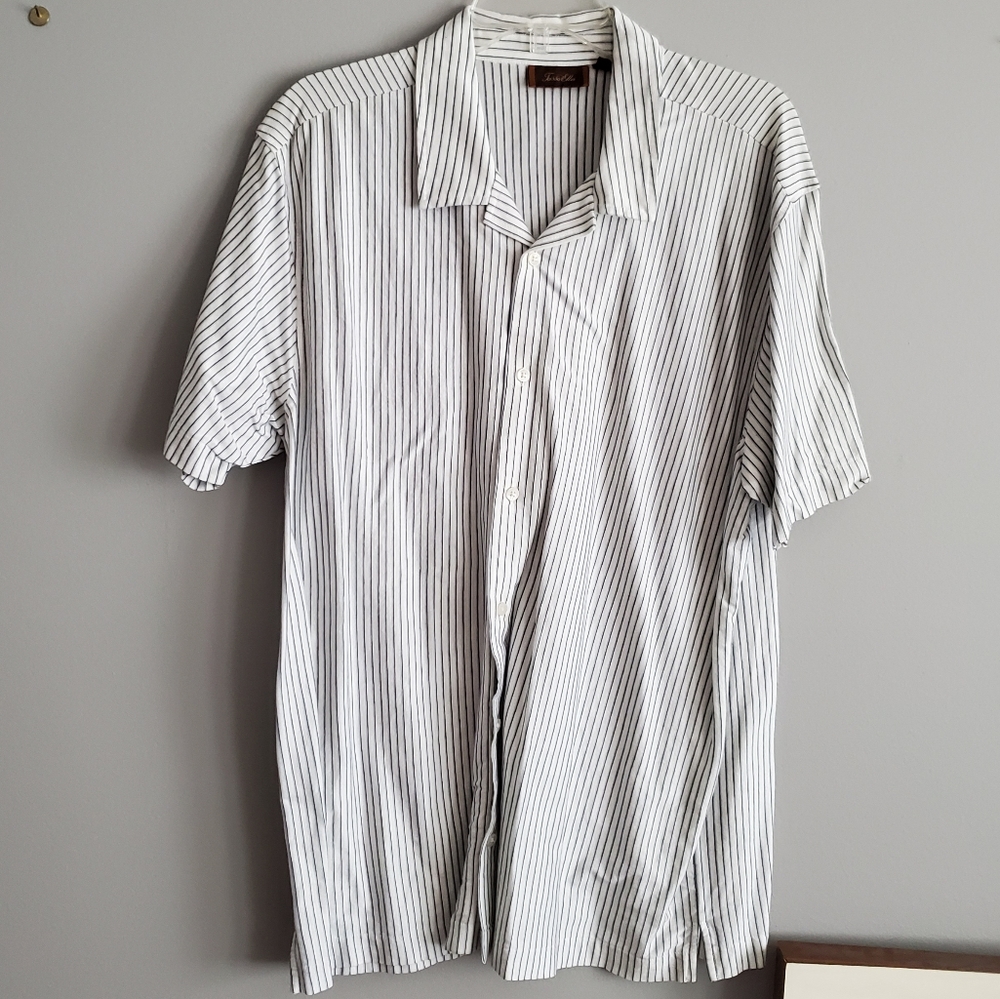 TASSO ELLA blue striped short sleeve